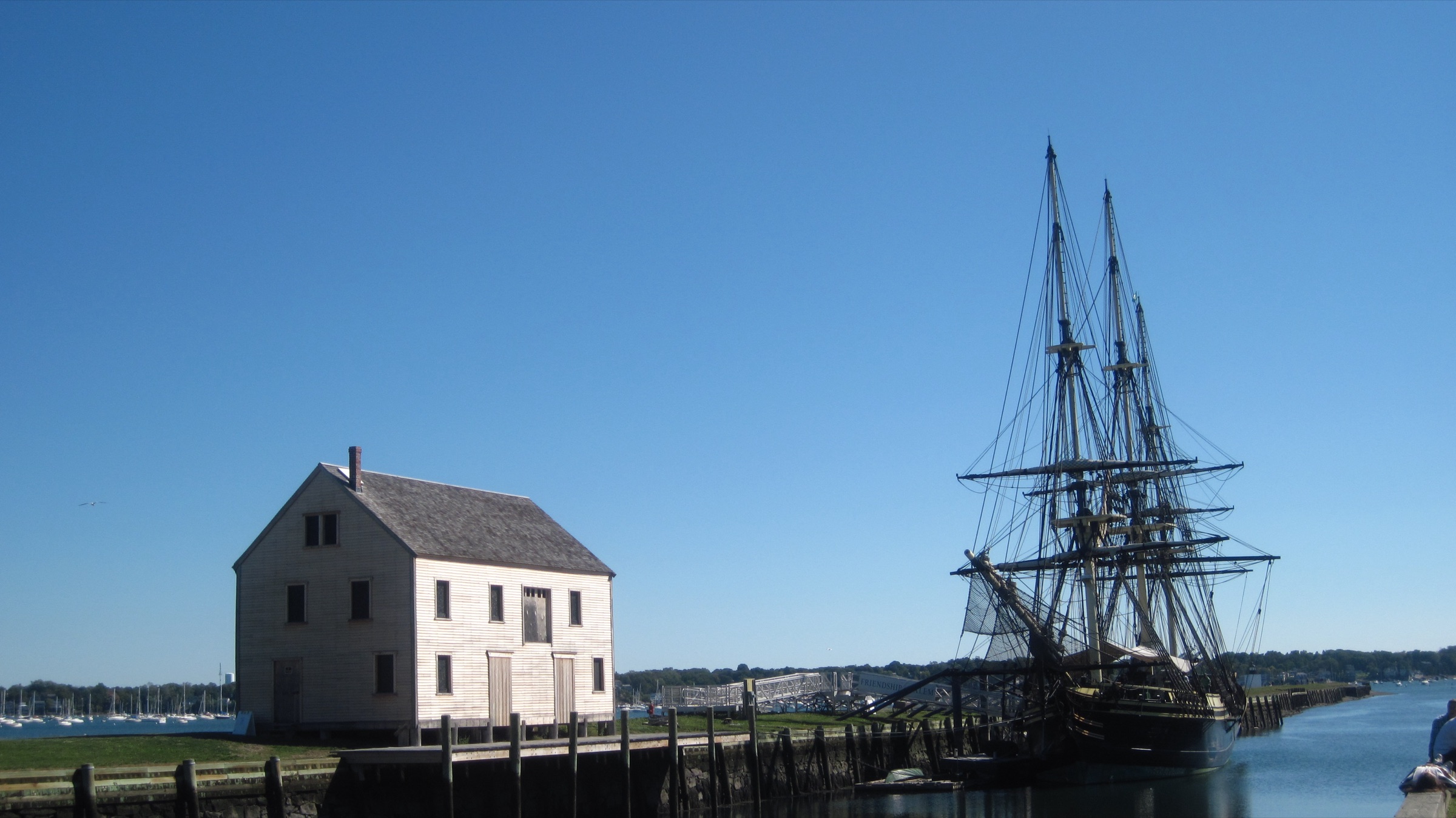 Pier and waterfront at Salem Maritime National Historical Park in Salem, Massachusetts